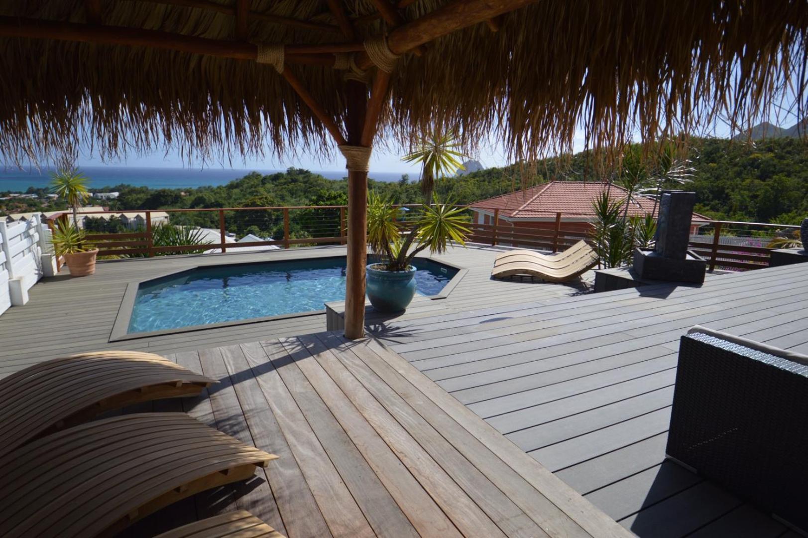 La Villa Coconut Vue A 180° Mer Rocher Du Diamant Le Diamant Exterior photo